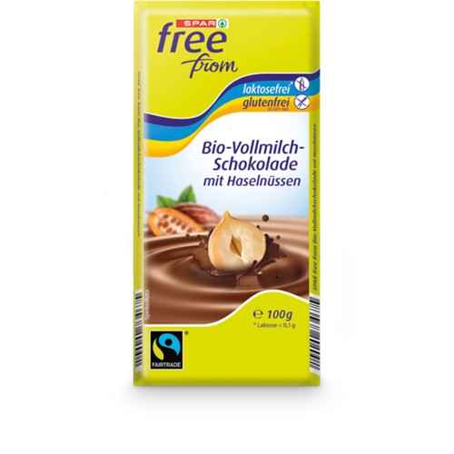 SPAR Free From Bio Nuss Schoko 100g
