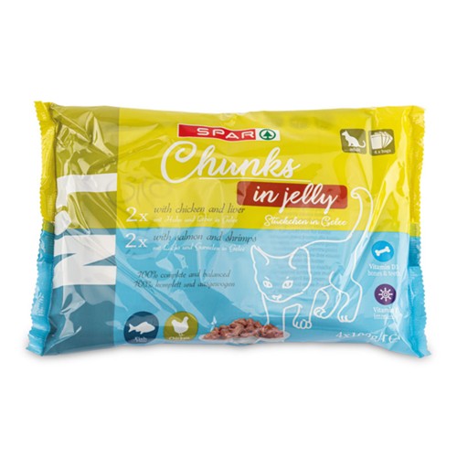 SPAR No.1 Katzennahrunggelee 4x100g
