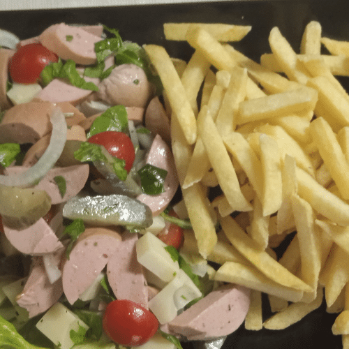 Wurst-Käsesalat