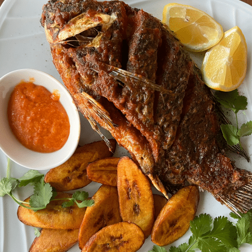 Gebratener Tilapia-Fisch