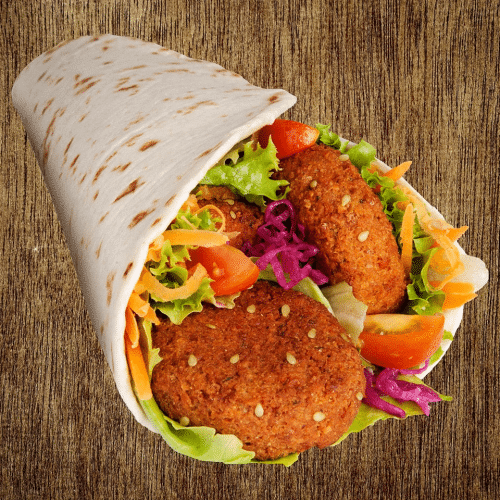 Falafel im Fladenbrot (5 Stück)