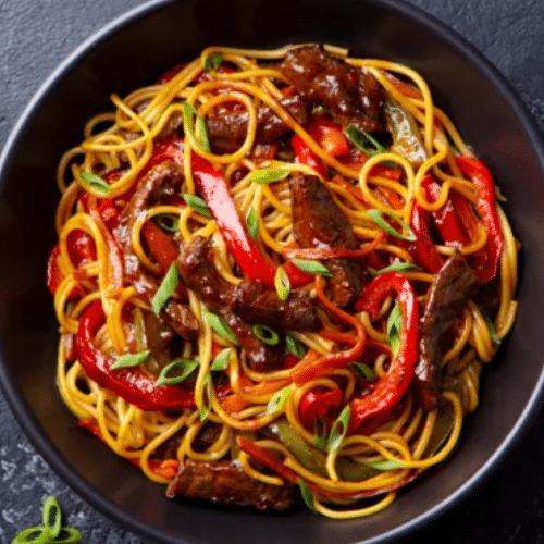 Soba sauté au Boeuf/ Stir-fried beef soba 牛肉炒荞麦面