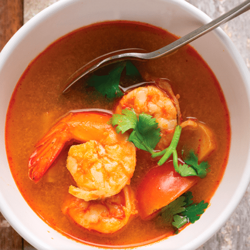Soupe de crevette tomyum/Tomyum shrimps soup /冬阴功虾汤