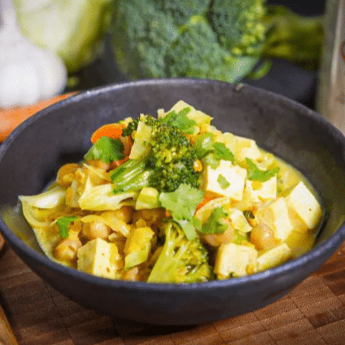 Tofu sautés au curry/Stir-fried tofu with curry 咖喱豆腐