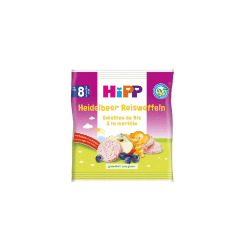 Hipp Bio Reiswaffeln Heidelbeer ab 8 Plus Monate