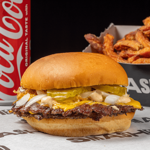 Menu Double Smashed Cheeseburger