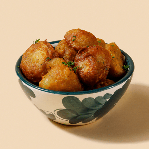 Frittierte Champignons (vegan)