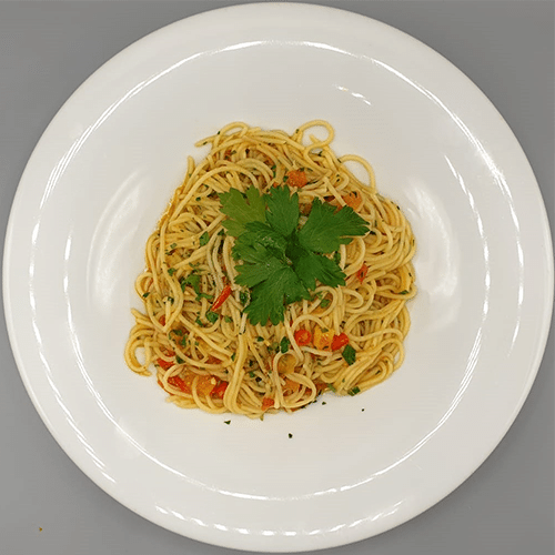 Spaghetti Aglio e Olio (vegetarisch, scharf)