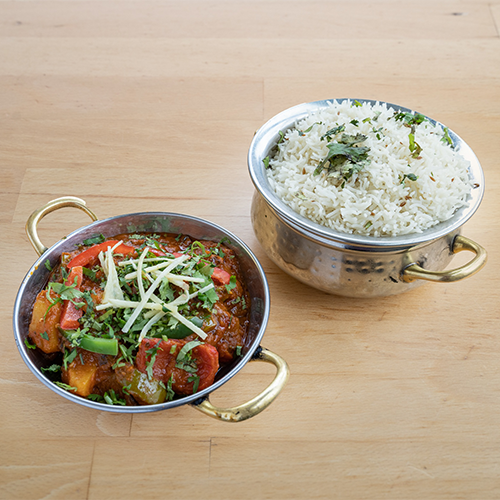 Alu Shimla Mirch (vegan)