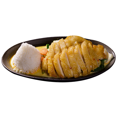 Curry-Vietnamsauce mit paniertem Hühnerfleisch (leicht scharf)