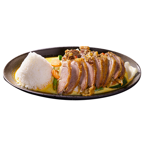 Curry-Vietnamsauce mit krosser Ente (leicht scharf)
