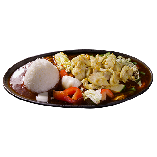Pikante Sauce mit Hühnerfleisch (leicht scharf)