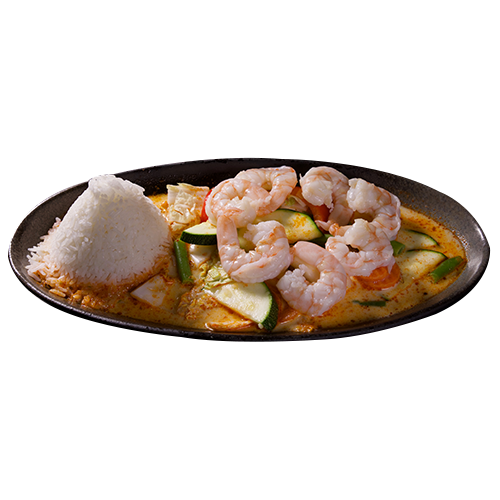 Hot Spicy Curry mit Großgarnelen (leicht scharf)