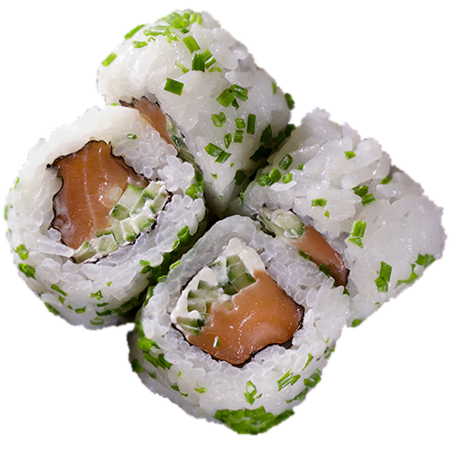 Green Salmon Roll Inside-Out