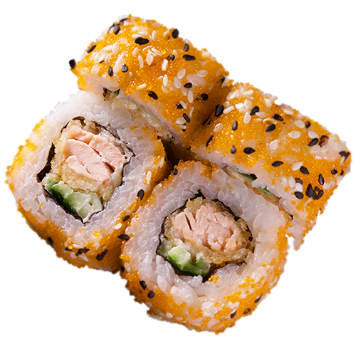 Sake Philadelphia Tempera Roll Inside-Out
