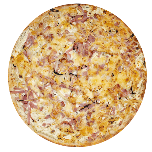 Flammkuchen mit Speck und Schinken