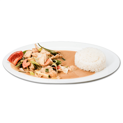 Hähnchen mit Erdnusssauce