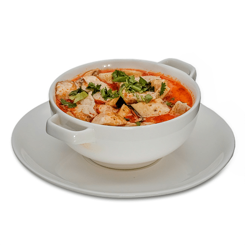 Kokosnusssuppe mit Tofu
