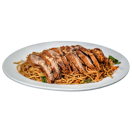 Ente Knusprig mit Bratnudeln und Gemüse