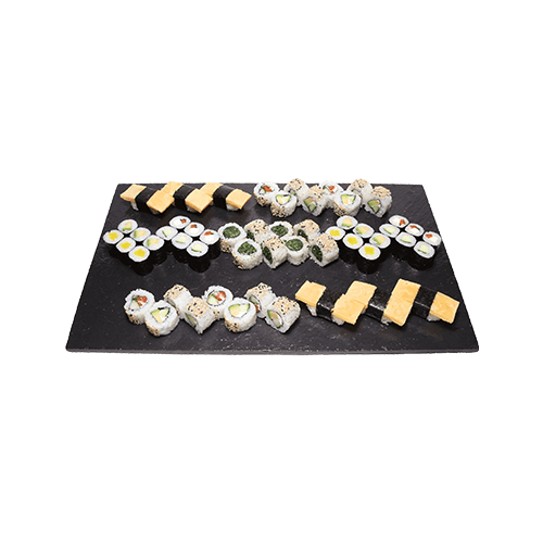 Sushiplatte für 3 Personen (54 Stück, vegetarisch)