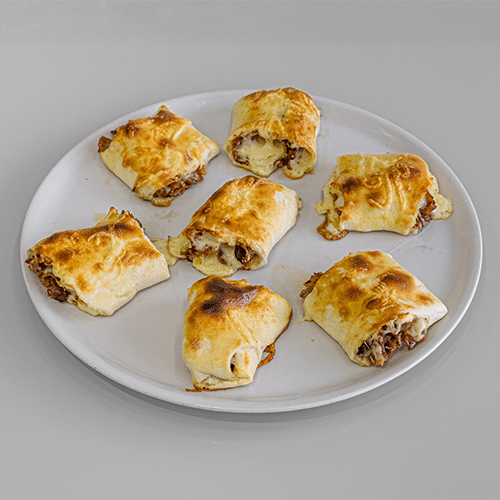 Gefüllte Brötchen mit Dönerfleisch und Käse