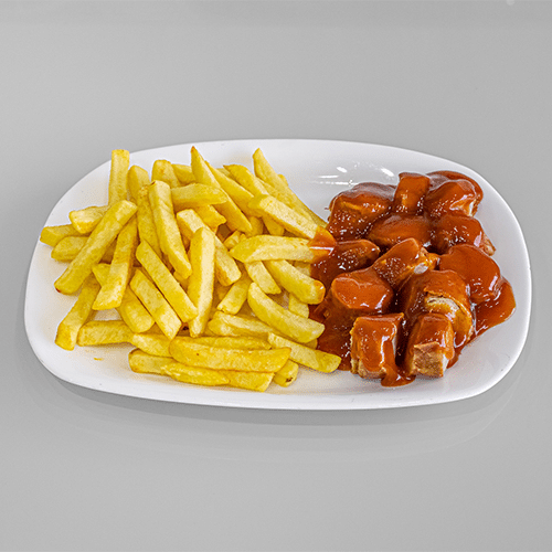 Currywurst mit Pommes frites