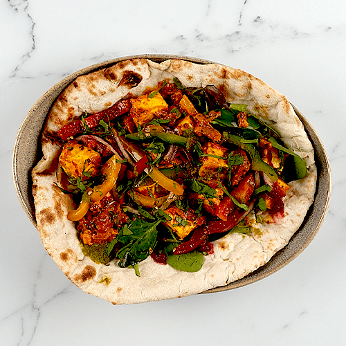 Kadhai Paneer Naanwich (vegetarian)