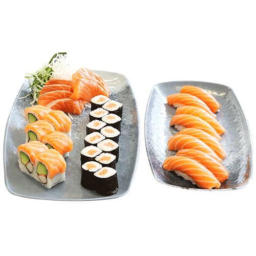 Salmon Deluxe Sushi Box (34 pieces)