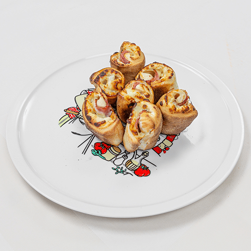 Filled Pizza Buns with Turkey Ham and Cheese