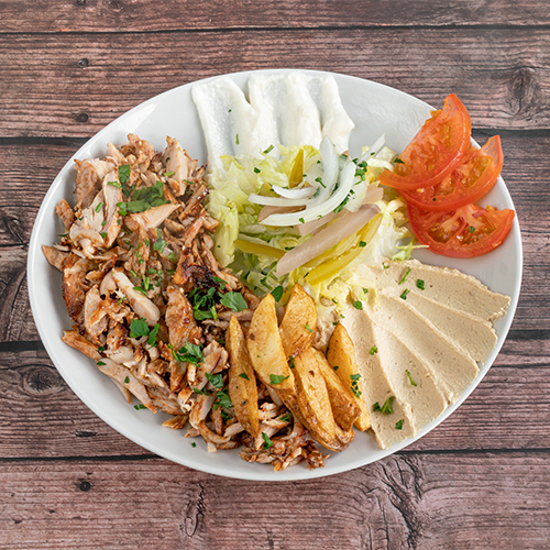 Shawarma-Hähnchen Teller