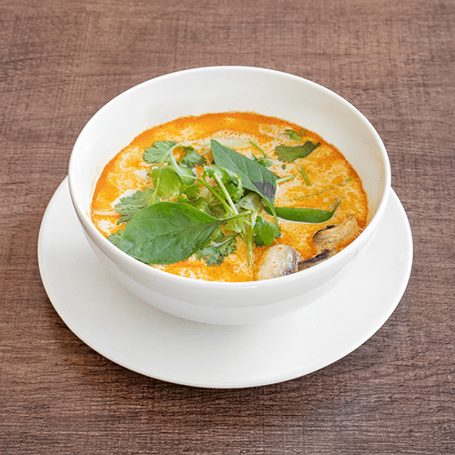 Kokossuppe mit Hühnerfleisch,