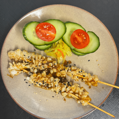 Grillet calamari med østerssauce