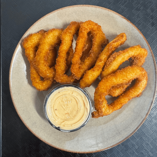 Hjemmelavet calamari med panko (7 stk)