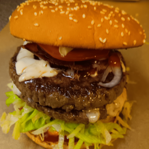 Dobbelt Cheese Bacon Burger