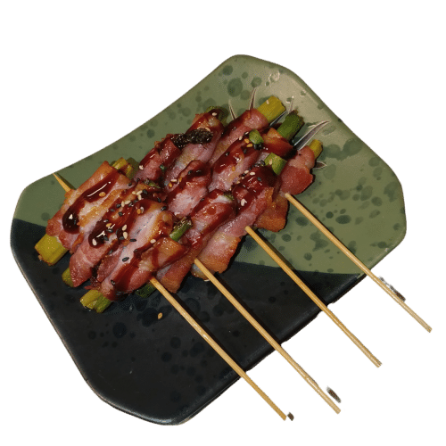 Bacon med asparges sticks (4 stk.)