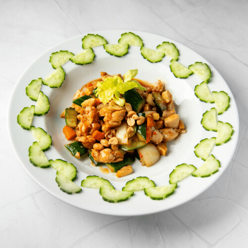 Gong Pao kylling med cashewnødder