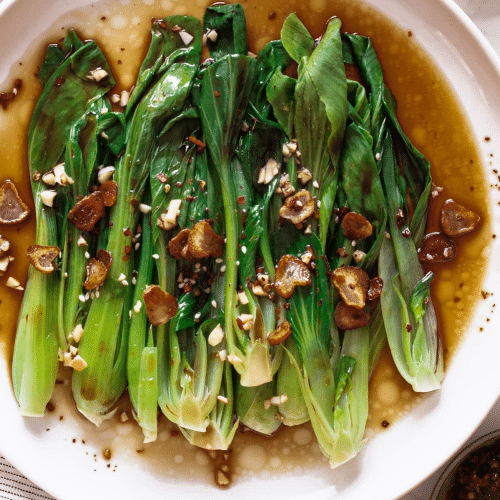 66. Stegte Pak Choi m. hvidløge