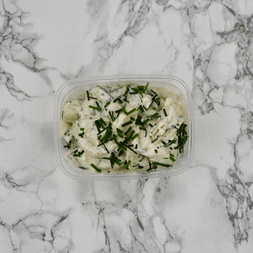 Kold kartoffelsalat med purløg - Lille