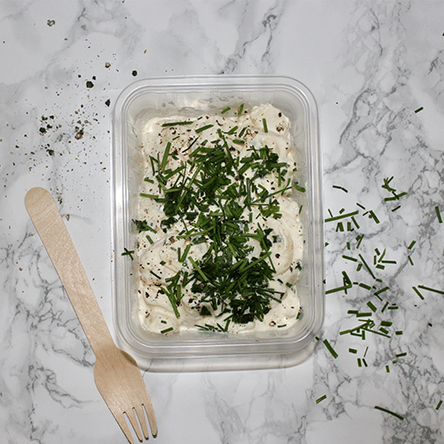 Kold kartoffelsalat med purløg - Stor