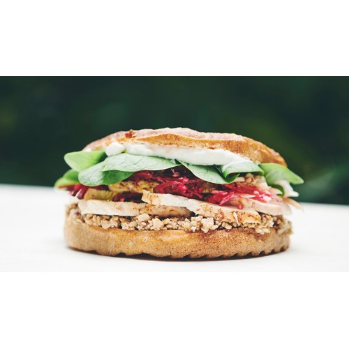 Kylling og peanutbutter sandwich