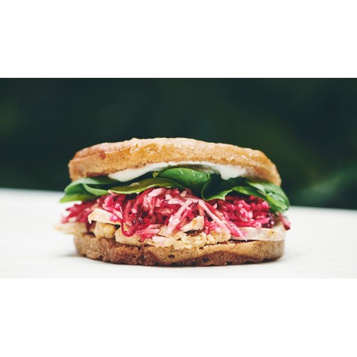 Kylling med hummus sandwich