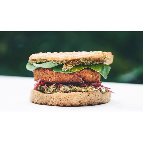 Vegansk bøf sandwich (V, VG)