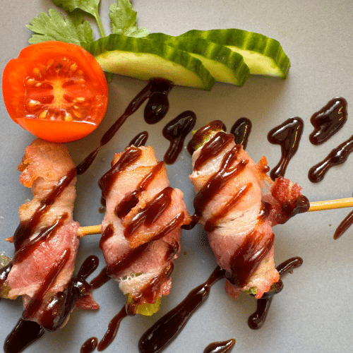 Asparges & bacon stick