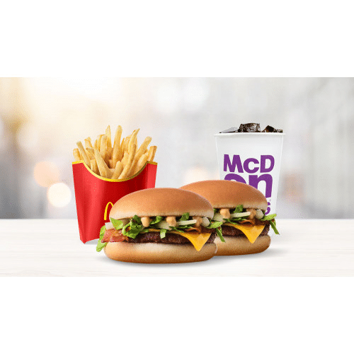 2 TASTY CHEESE N BACON MENU®