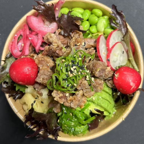 Oksekød pokebowl