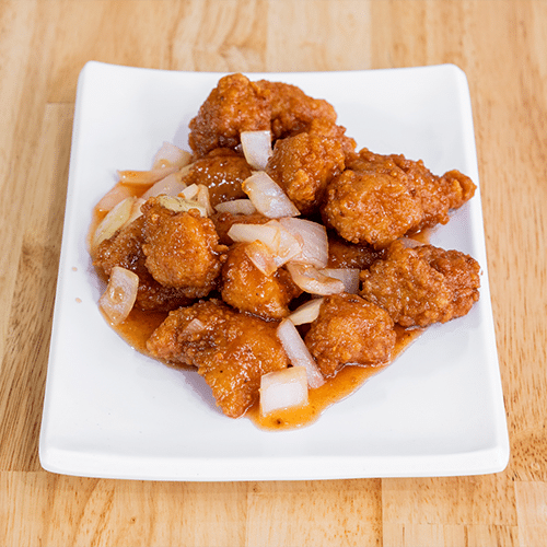 Poulet caramélisé aux oignons