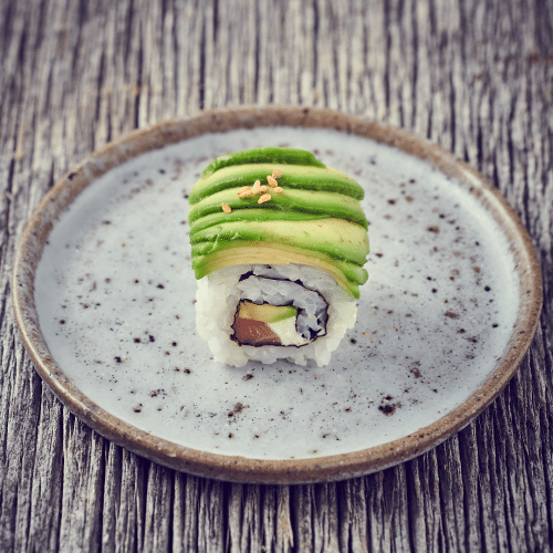 Saumon bio, avocat, cream cheese, sésame torréfié