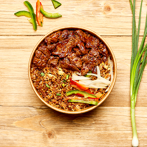 Khao prat chicken