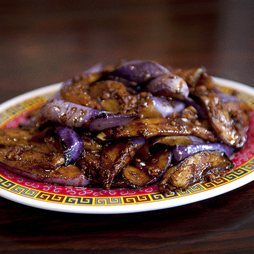 茄子(素) Aubergines chinoises à l'ail végétarienne