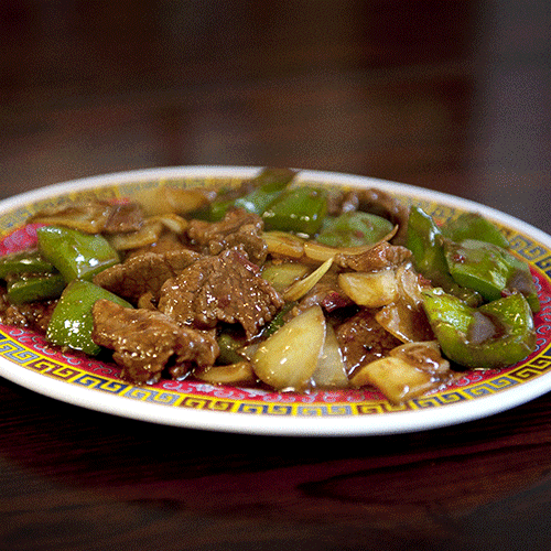 青椒牛肉 Bœuf au poivron vert